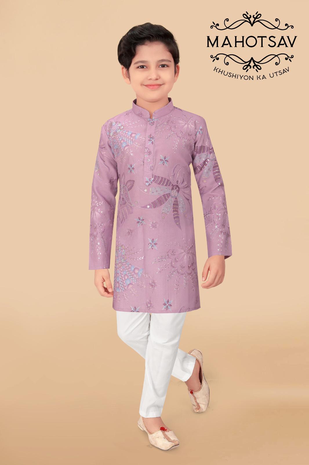 Boys Lilac Kurta Pajama