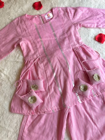 Baby Girl Glitter Kurta Set