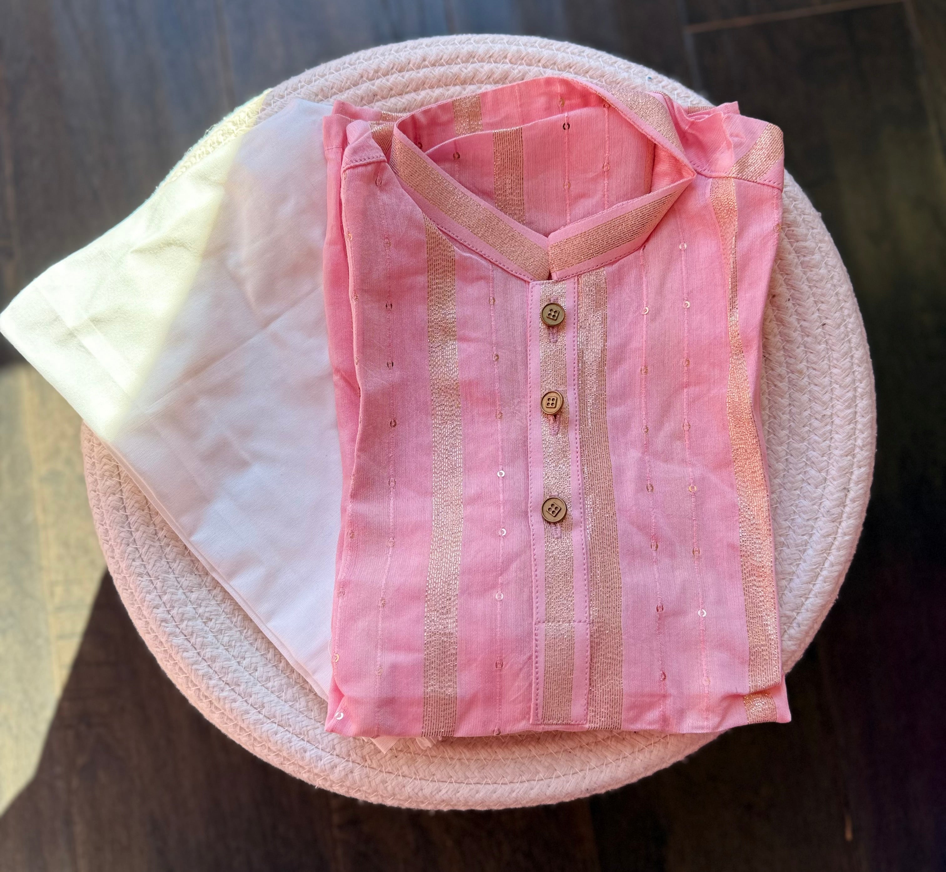 Boys Pink Kurta with Trouser