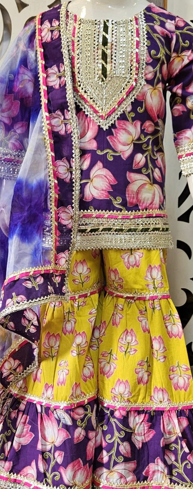 Purple Festive Sharara