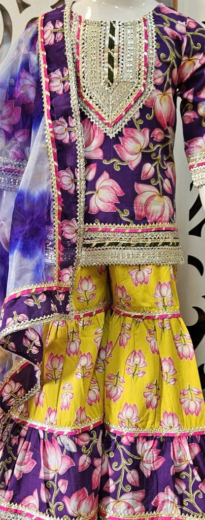 Purple Festive Sharara