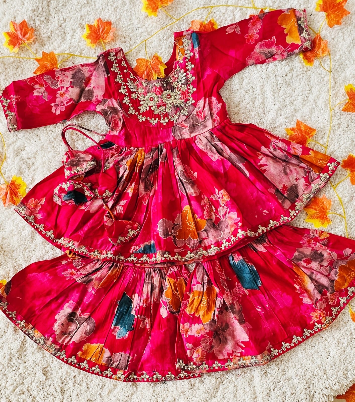 Hot Pink Muslin Sharara