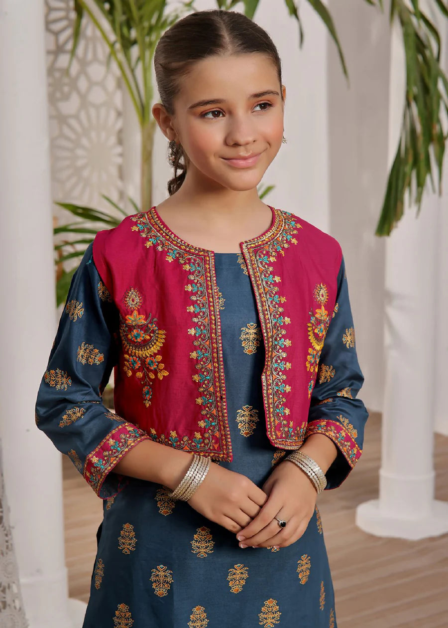 Girls Blue Kurta Set