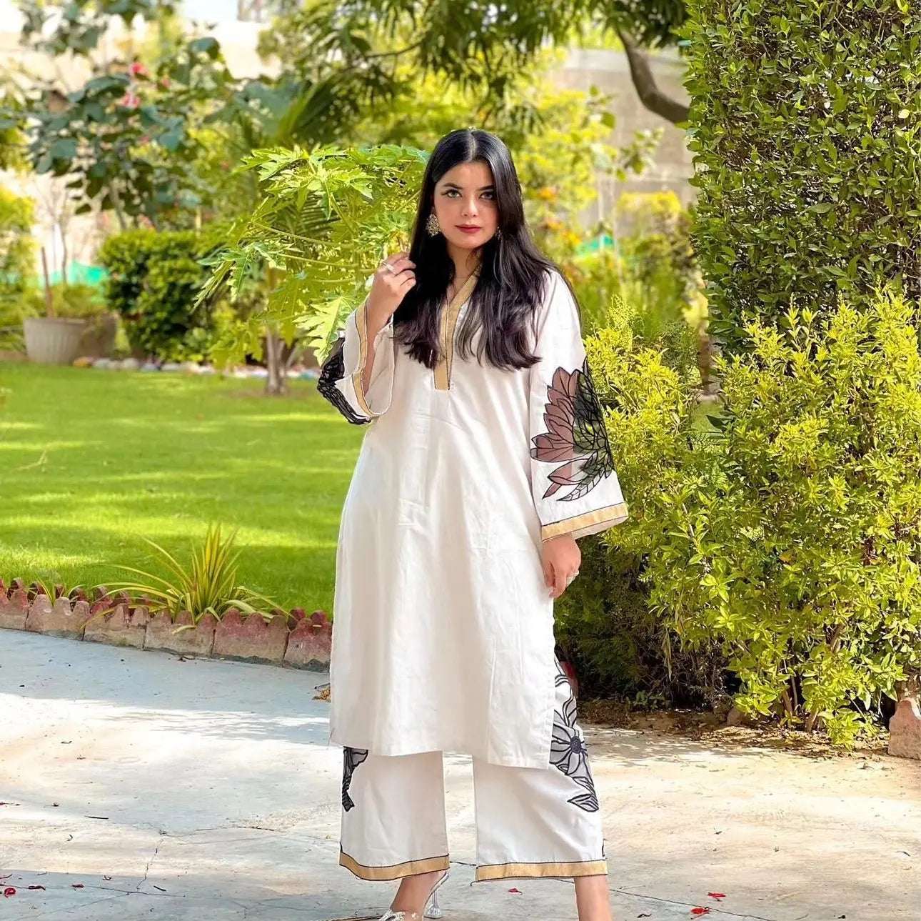 2 piece White Suit Artisan by Zaree