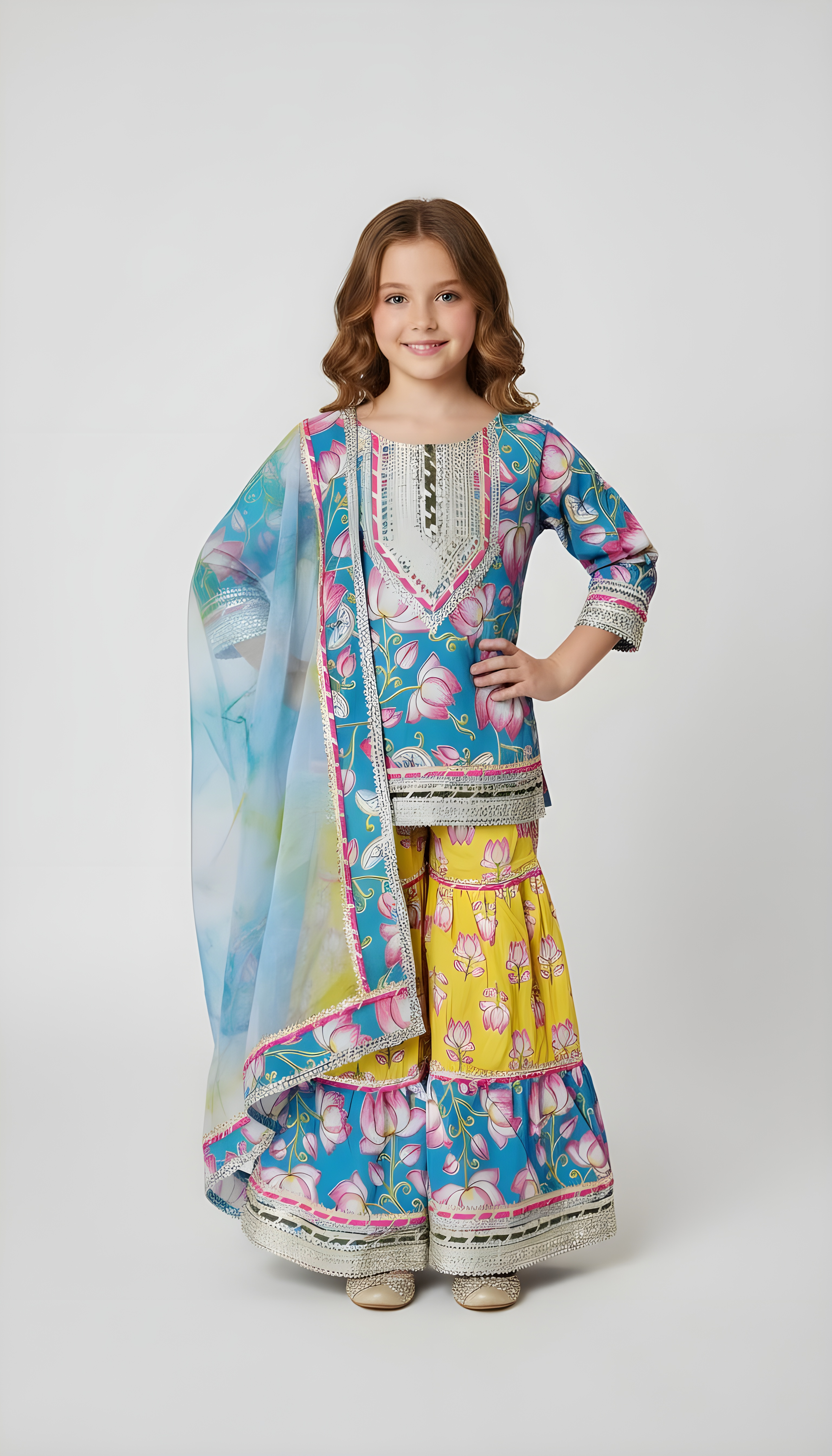 Light Blue Festive Sharara