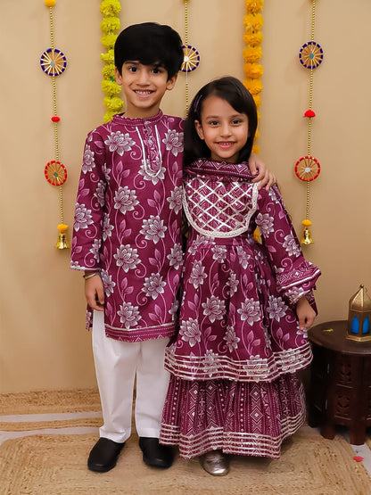 Maroon Kurta Pajama