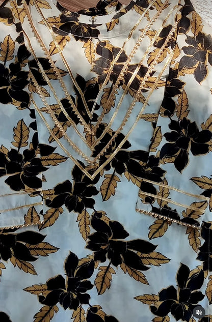 Black & Gold Gharara Suit
