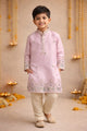 Malai Satin Embroidered Kurta Set
