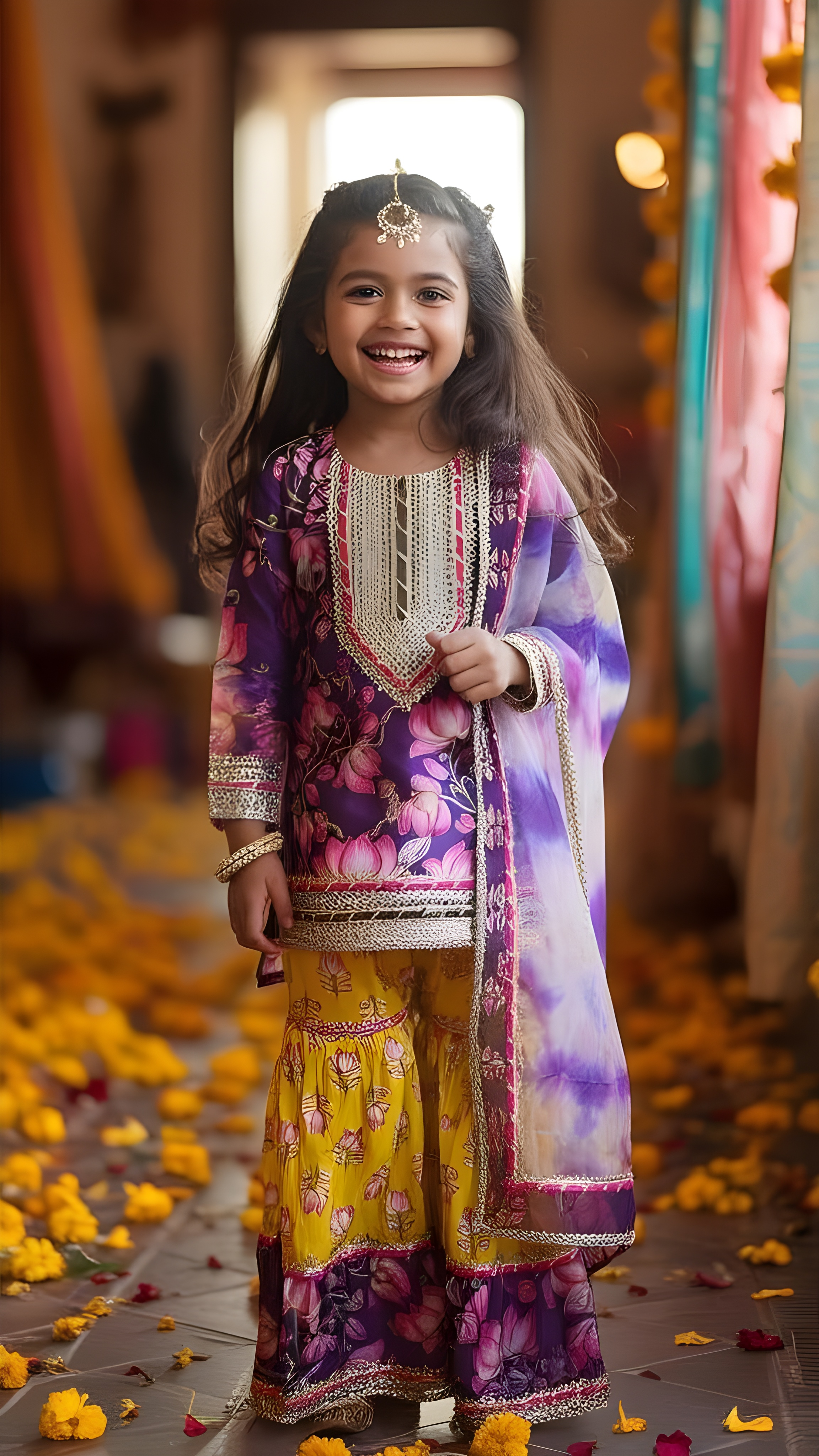 Purple Festive Sharara