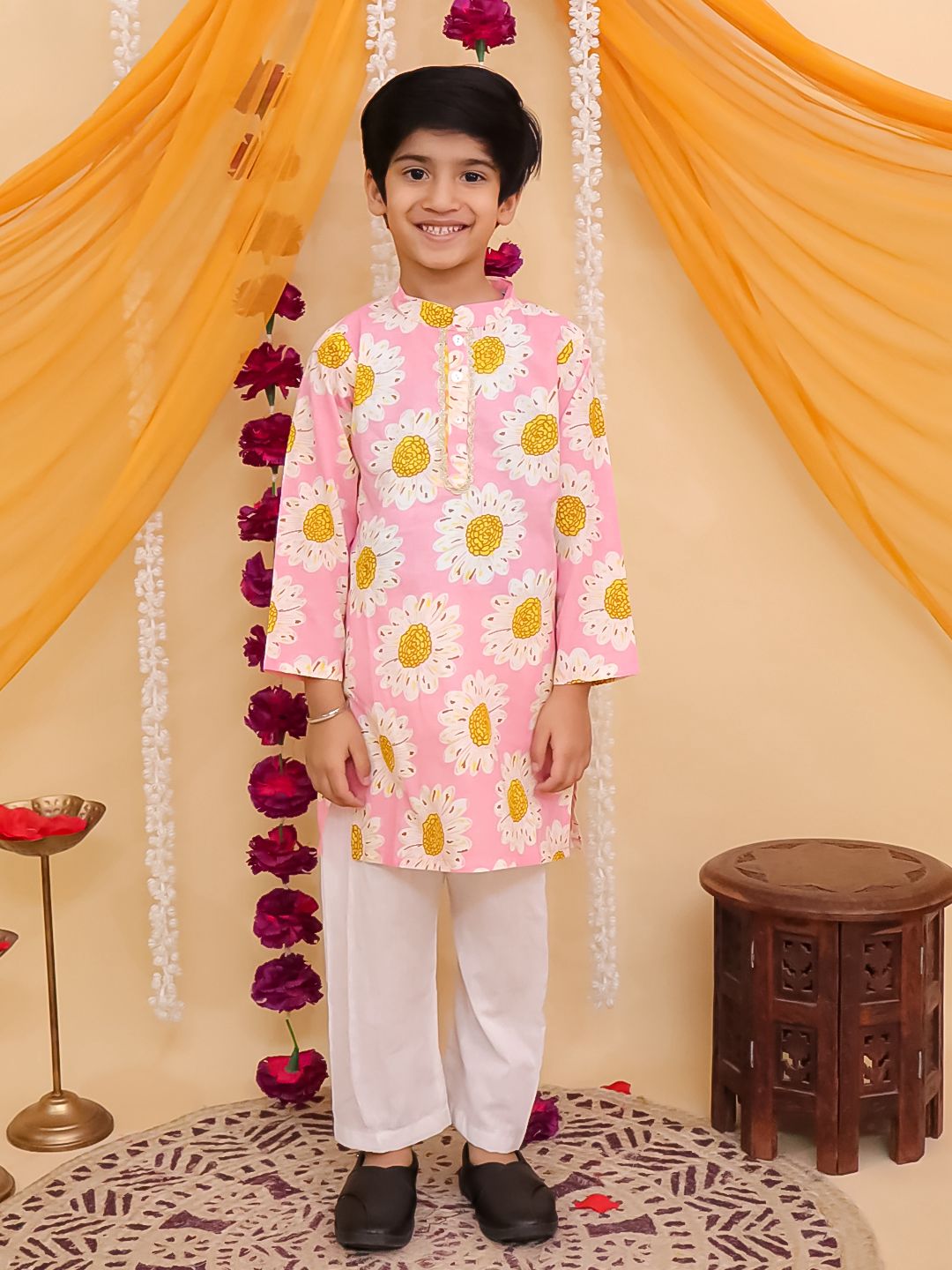 Pink Daisy Kurta Pajama