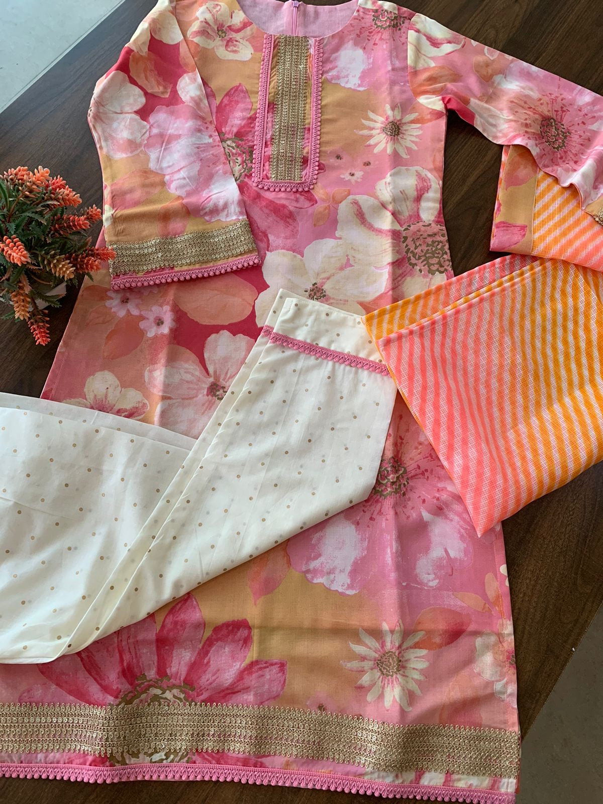 Girls Summer Floral Suit