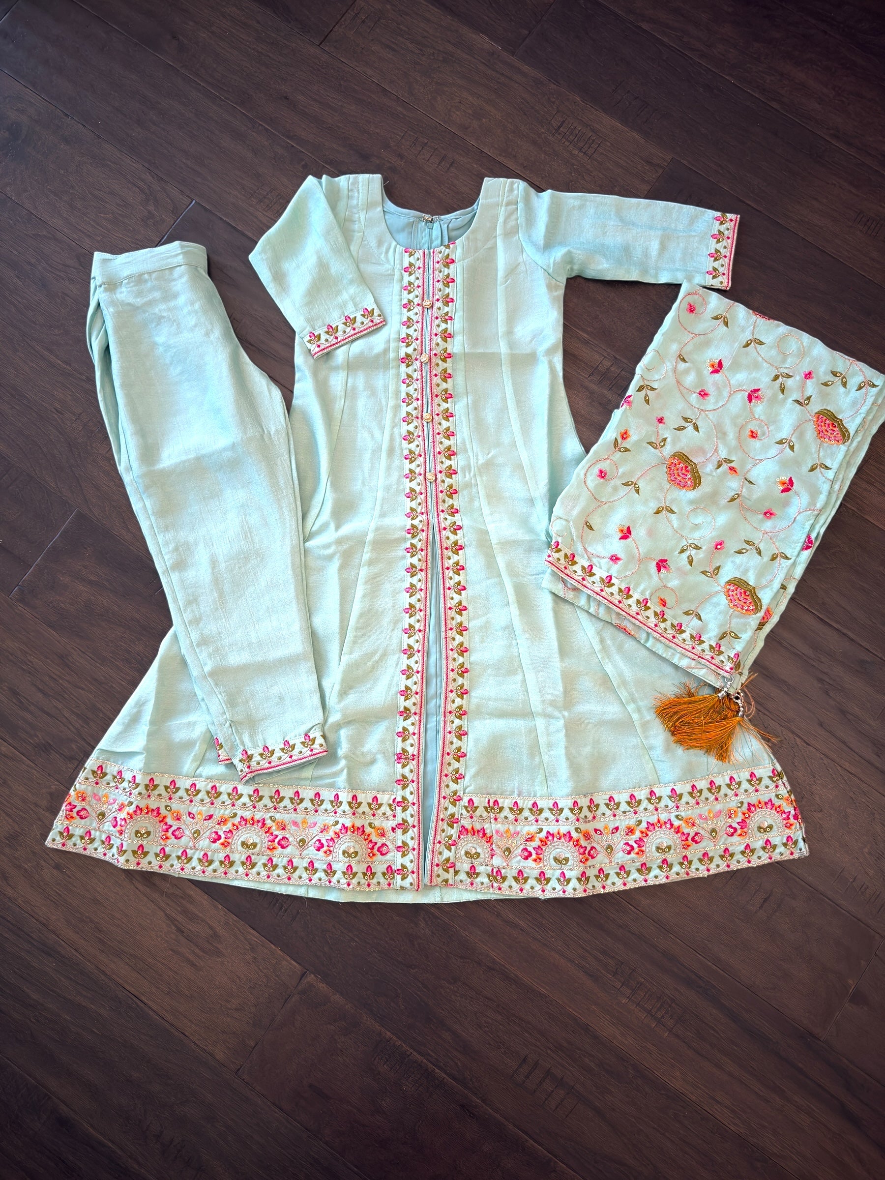 Girls Light Blue Anarkali