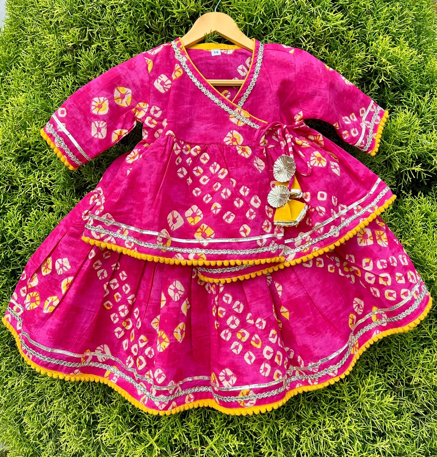 Hot Pink Cotton Lehenga