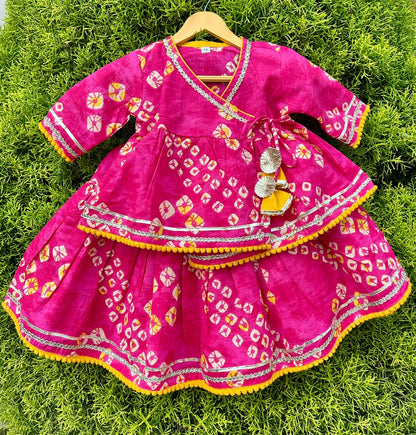 Hot Pink Cotton Lehenga