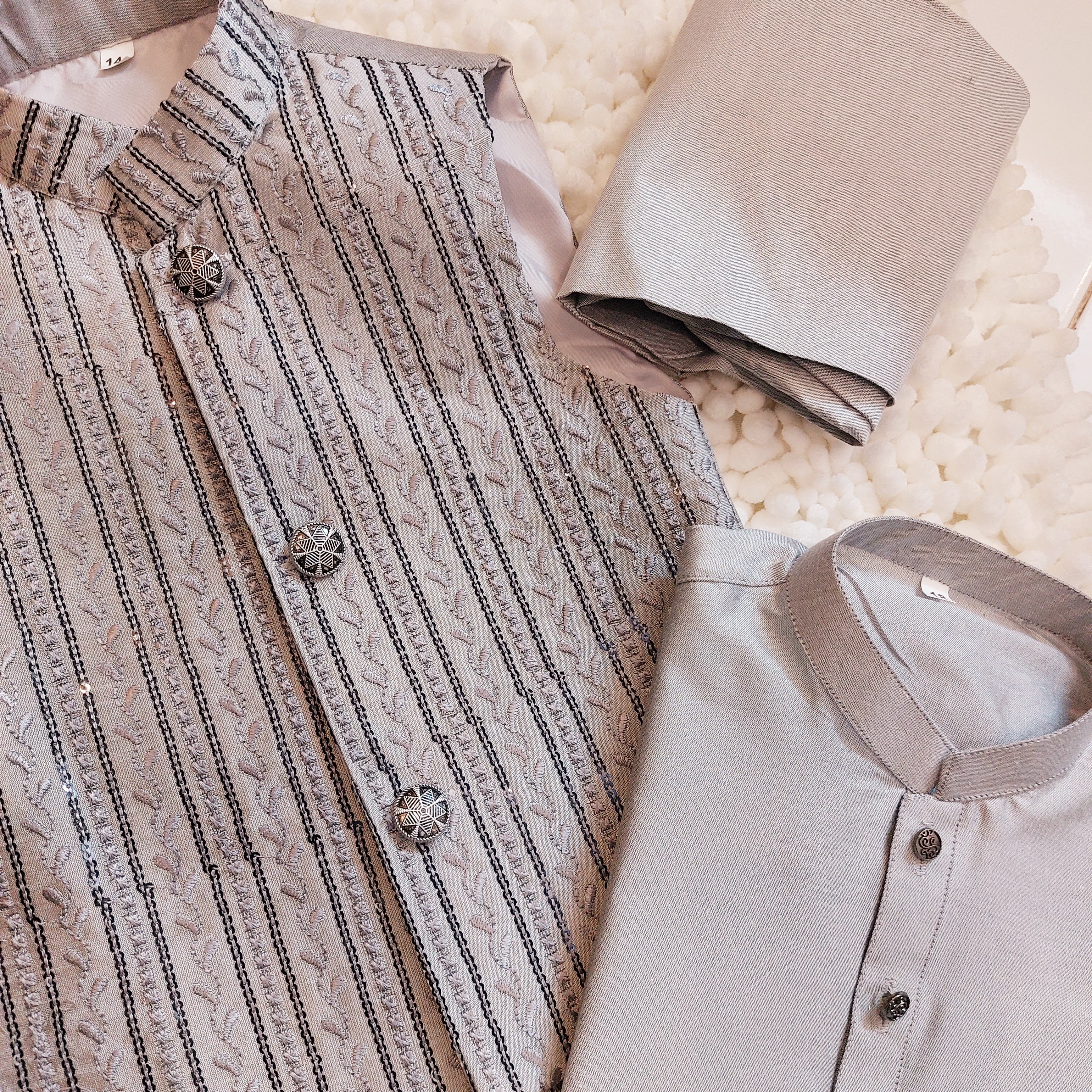 Grey Waistcoast Set