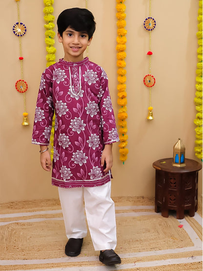 Maroon Kurta Pajama