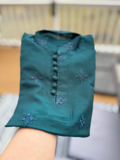 Sea Green Mysore Kurta Pants