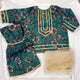 Girls Green & Gold Gharara Suit