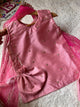 Girls Pink Rawsilk Suit w/Pouch