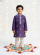 Dastoor Purple Kurta Pajama