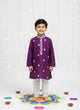 Dastoor Eggplant Kurta Pajama