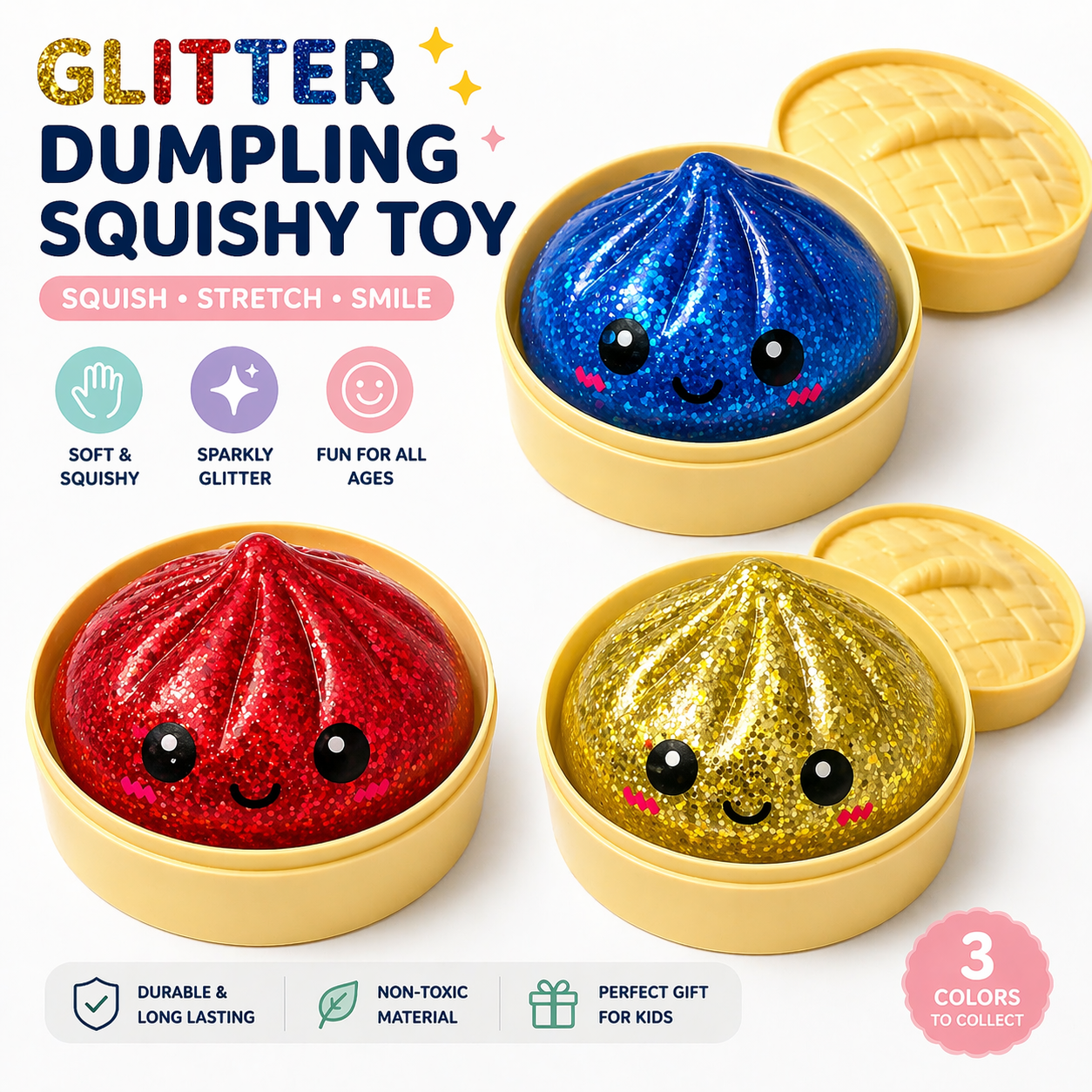Glitter Dumpling Squishy