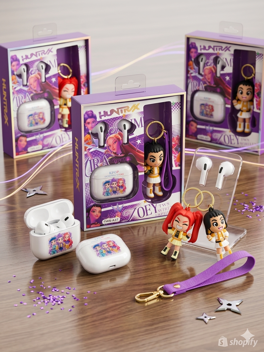 Huntrix K-Pop Ear Pod & Keychain Set