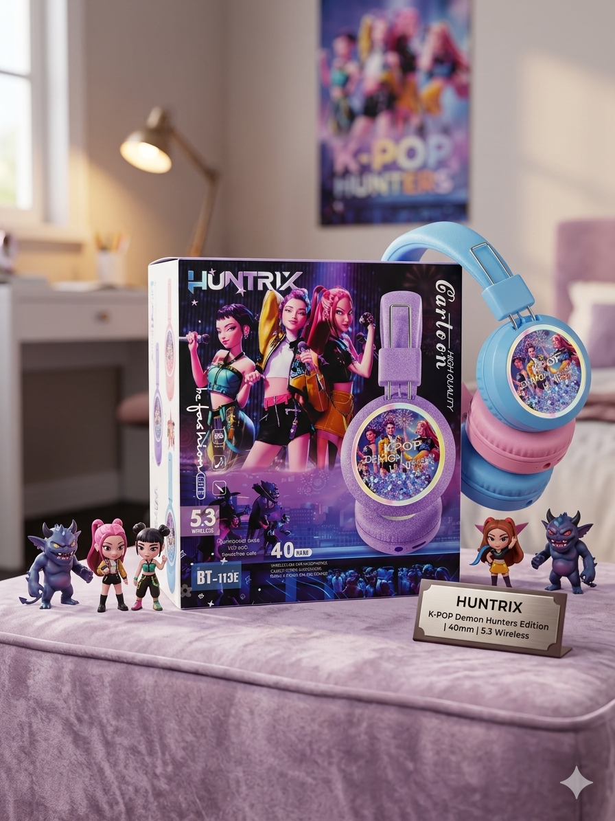 Huntrix K-Pop Shaky Glitter Wireless Headphones