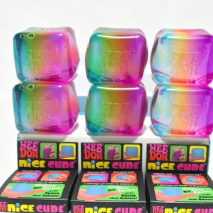 Rainbow Nice Cube Squishy – Sensory Stress Relief Toy