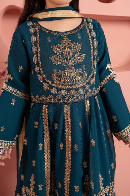 Teal Chiffon Suit