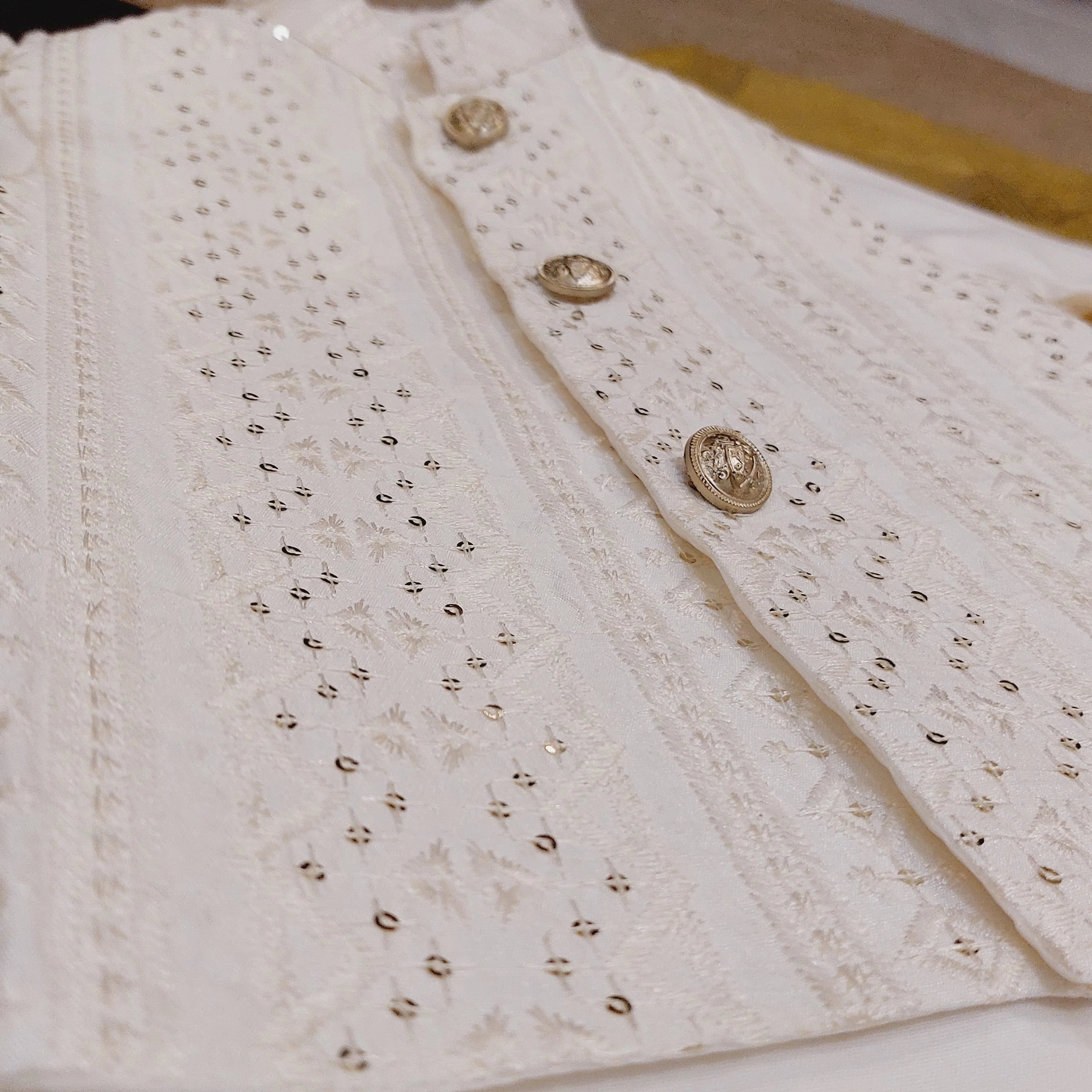 White Waistcoast Set