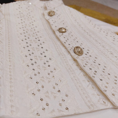 White Waistcoast Set