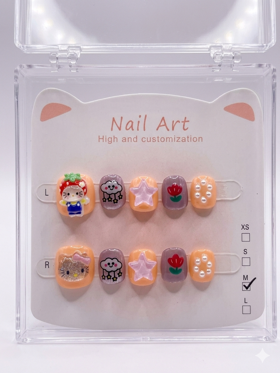 Kawaii Princess Press-On Nail Set