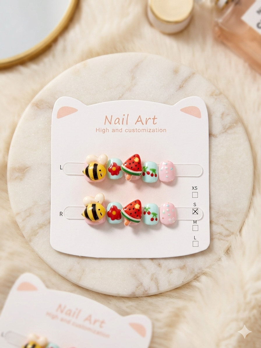 Sweet Summer Kids Press-On Nail Set