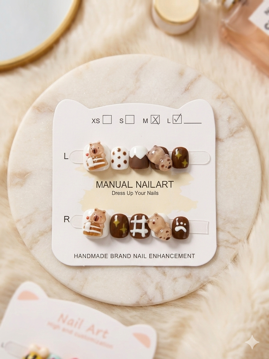 Sweet Teddy Kids Press-On Nail Set