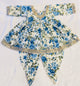 Girls Blue Floral Dhoti Set