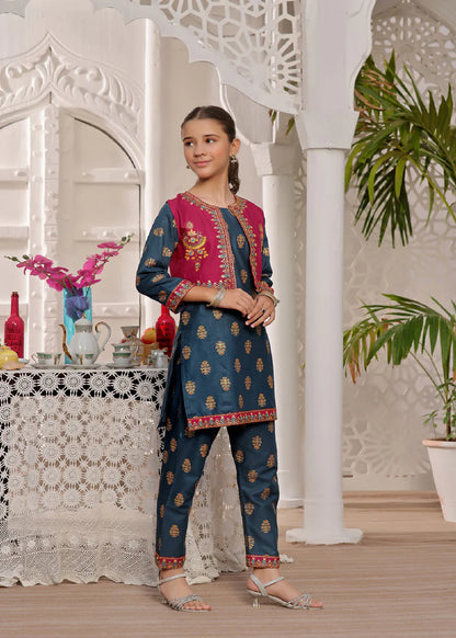 Girls Blue Kurta Set