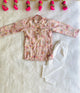 Boys Pink Floral Kurta Pajama