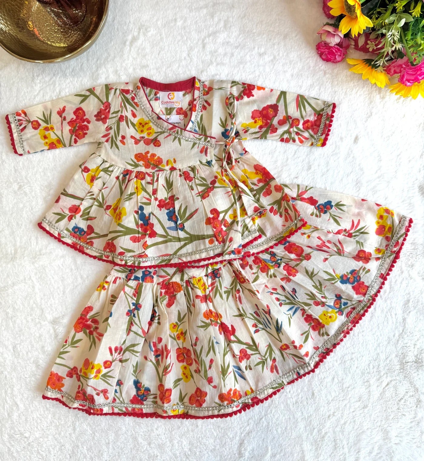 Baby White Ghagra Choli