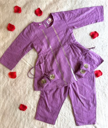 Baby Girl Glitter Kurta Set