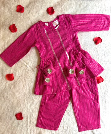 Baby Girl Glitter Kurta Set