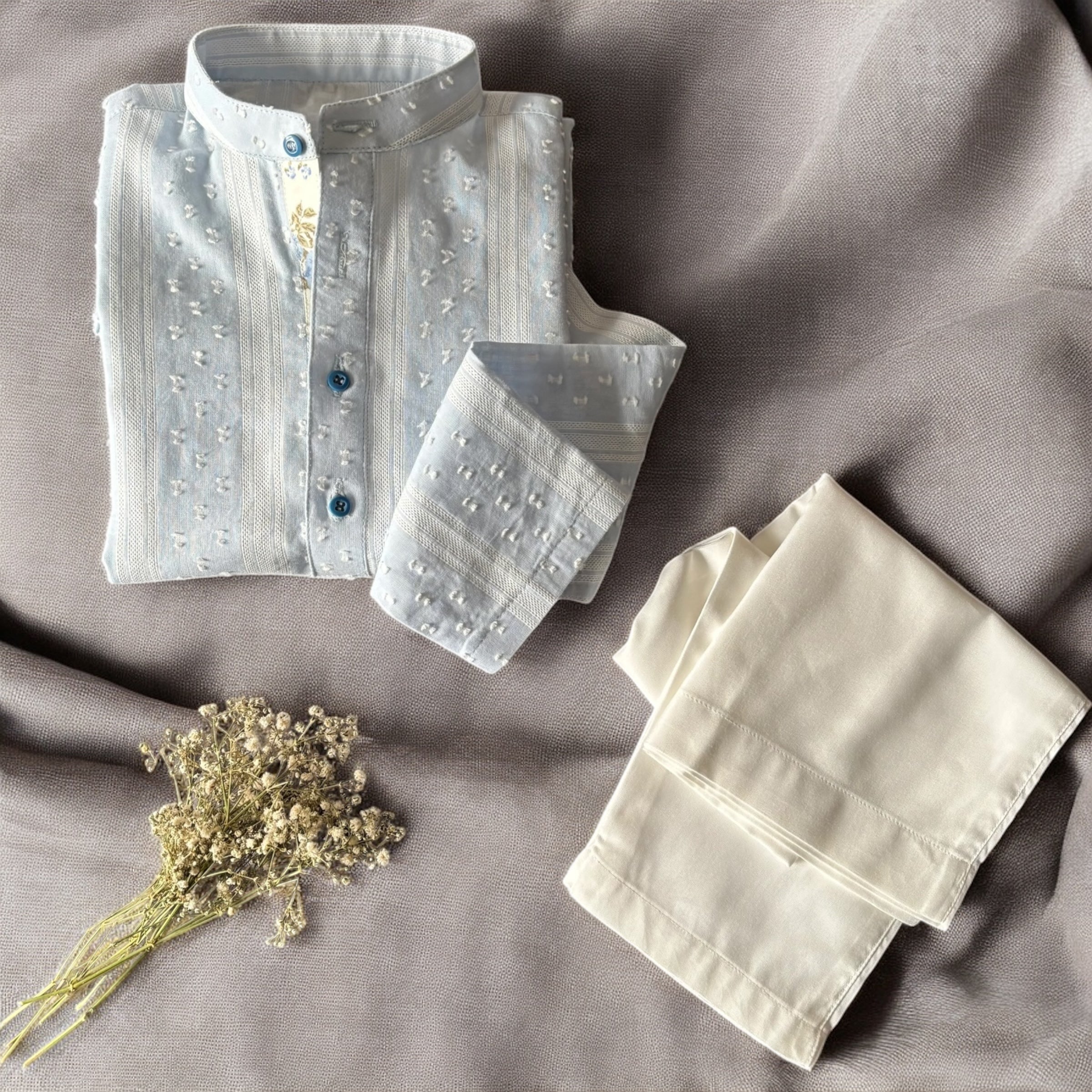 Boys Light Blue Kurta Pants