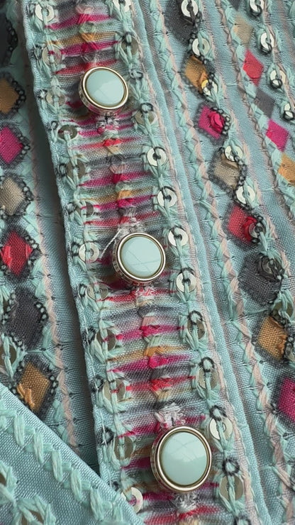 Blue Lucknow Kurta Pajama