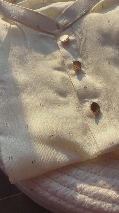 White Sequence Kurta w/ Trouser