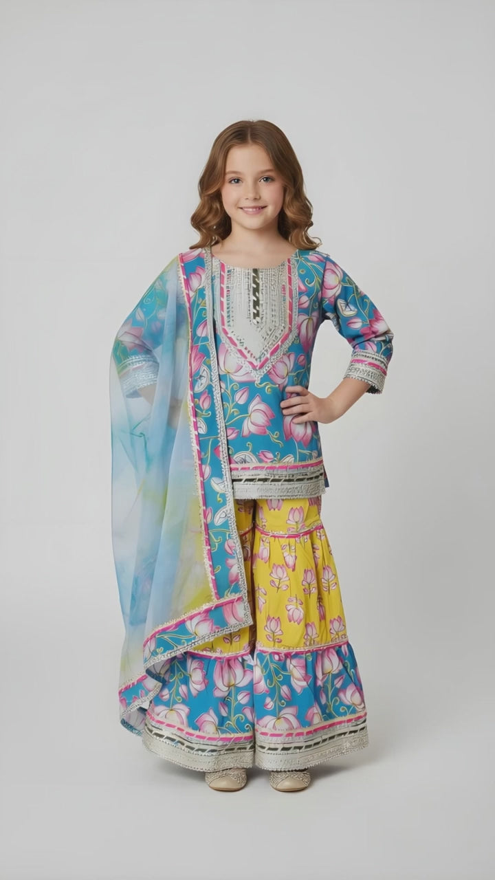 Light Blue Festive Sharara