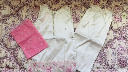 Girls Ivory Pearl Suit