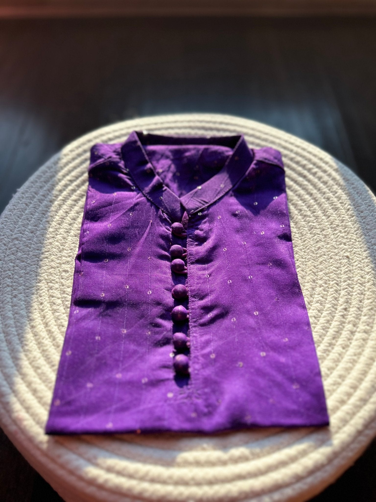 Purple Sequence Kurta w Trouser